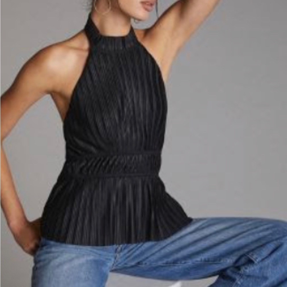 Anthropologie en elly pleated halter tank